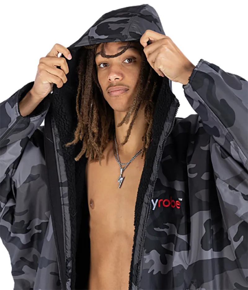 Dryrobe Adult Advance Long Sleeve Change Robe V3 S Black Camo/Black-4